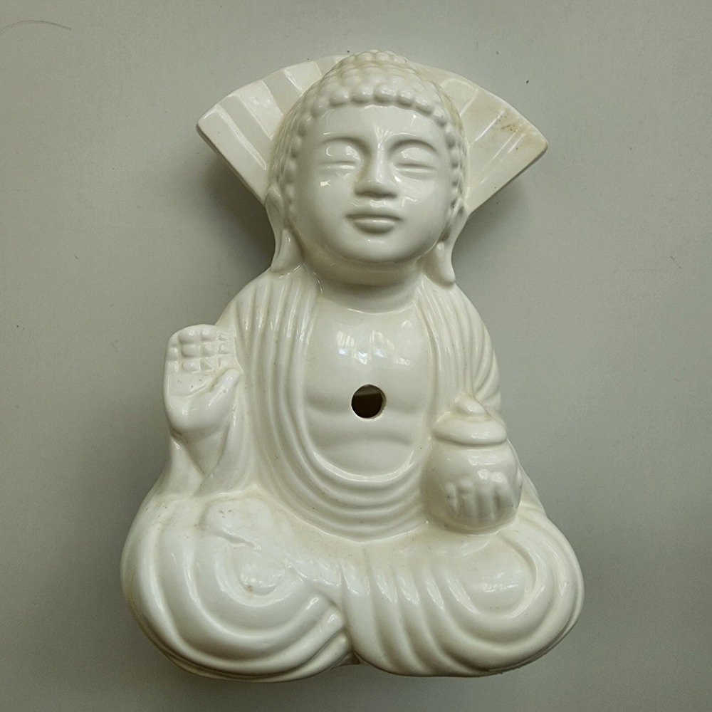 Vintage Happy Buddha Mug Cocktail Tiki Cup Bar White Ceramic Benihans Good Luck